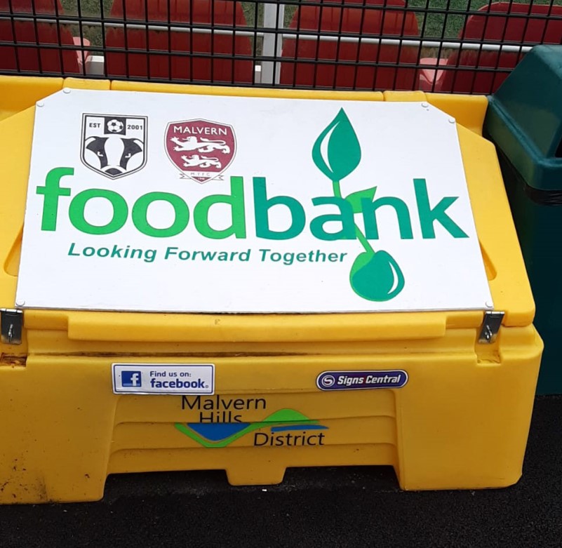Malvern Town FC, COMMUNITY FOOD BANK DROP OFF POINT